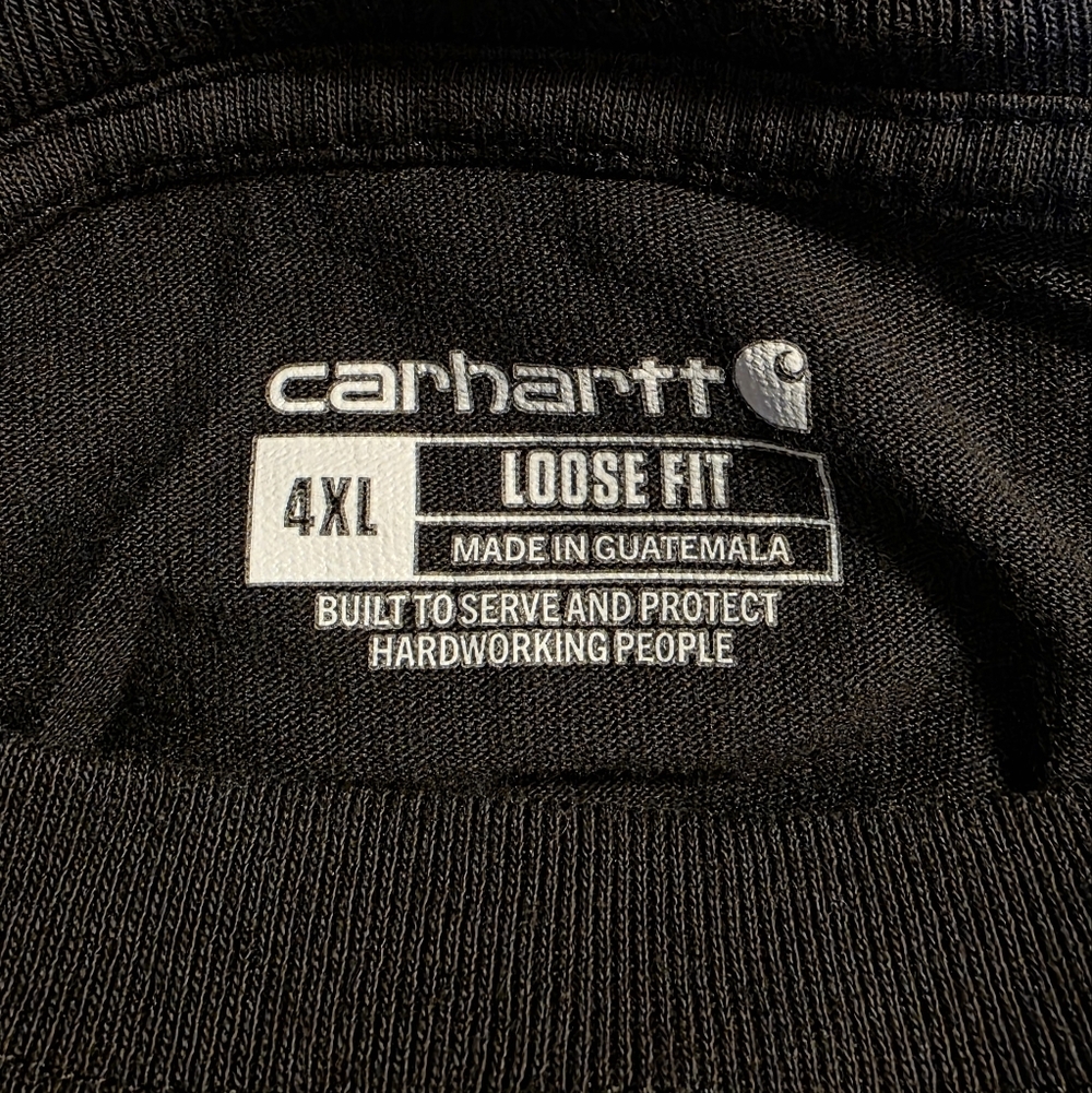 Carhartt Mens Black Loose Fit Long Sleeve Shirt 4XL - Picture 4 of 4